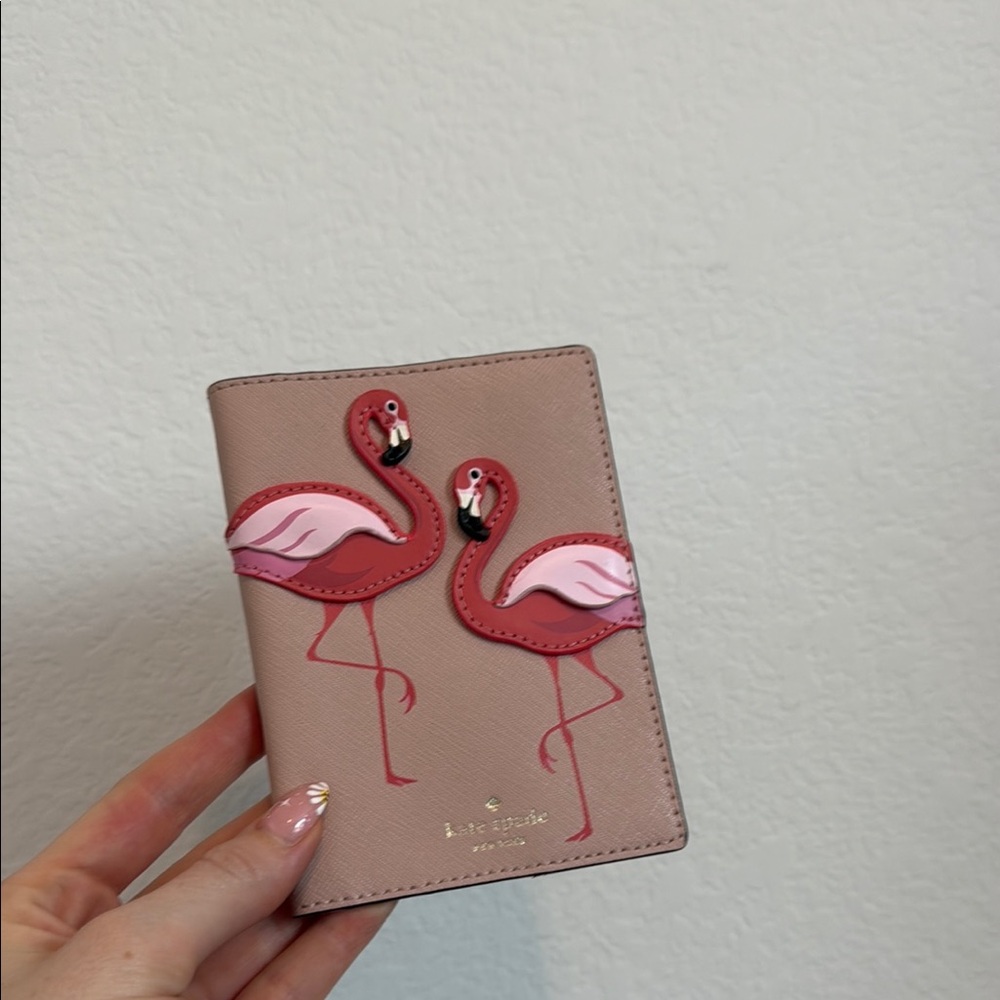 Kate Spade Pink Flamingo Passport Holder